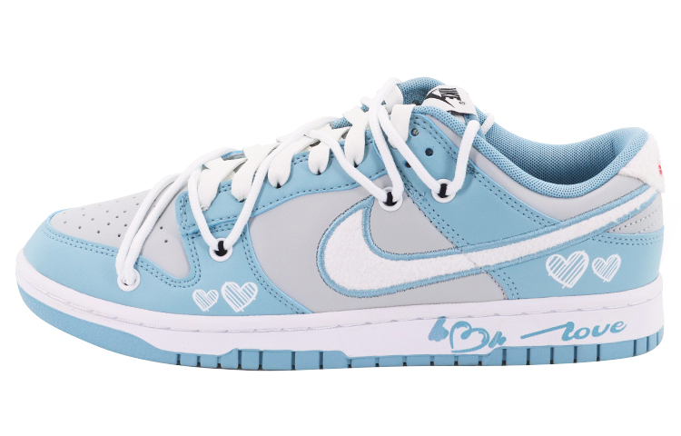 Buy [Sepatu Kustom] Nike Dunk Low 'Telepati Biru Abu Putih Cinta' FB1871-011(Team10-心电感应）