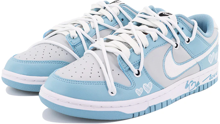 【定制鞋款】耐克Dunk Low '心电感应爱 蓝灰白' FB1871-011(Team10-心电感应) Lookbook 【定制鞋款】耐克Dunk Low '心电感应爱 蓝灰白' FB1871-011(Team10-心电感应)