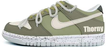 【客製球鞋】Nike Dunk Low 荊棘綠影 米綠 復古 小眾 潮流 解構鞋帶 防滑減震 低筒 板鞋 GS Buy 【客製球鞋】Nike Dunk Low 荊棘綠影 米綠 復古 小眾 潮流 解構鞋帶 防滑減震 低筒 板鞋 GS