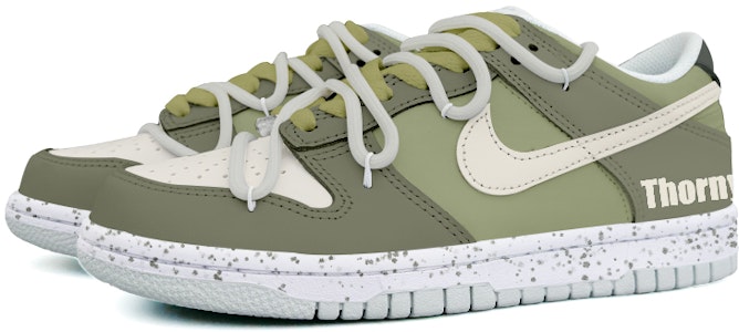 나이키 덩크 로우 '쏜 섀도우 페일 그린' (커스텀) DH9765-102-444147 Lookbook 나이키 덩크 로우 '쏜 섀도우 페일 그린' (커스텀) DH9765-102-444147