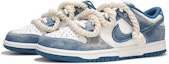 Lookbook 나이키 덩크 로우 '타이다이 워시드 데님 블루' (커스텀) DV0834-101(Teamfour-男款扎染牛仔蓝)