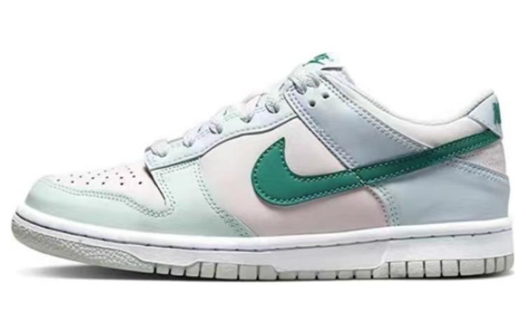 Details for 【訂製球鞋】 Nike Dunk Low 揮墨 雙鉤 蒂芙尼藍 簡約 低筒 板鞋 GS 灰藍色
