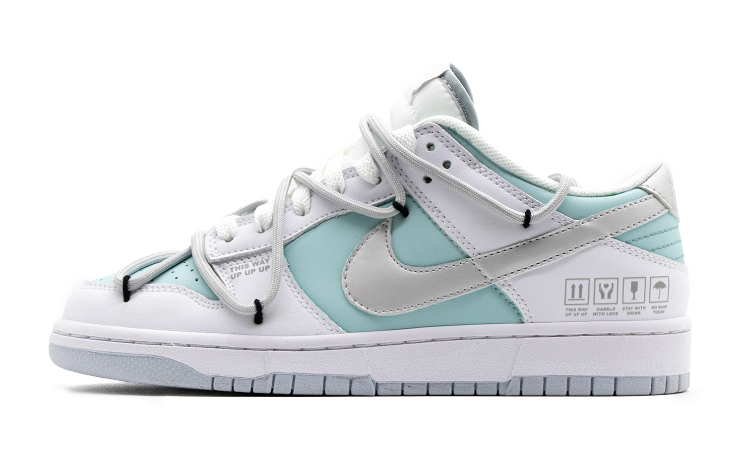 [Custom Shoes] Nike Dunk Low 'Tiffany Deconstructed Grey-Green'