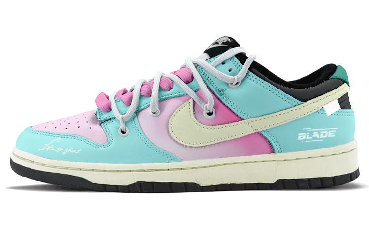 Buy [Kasut Custom] Nike Dunk Low 'Hijau Tiffany-Pink Vibe' CW1590-100(TeamK-蒂芙尼绿S-BOX)