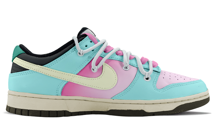 Order [Kasut Custom] Nike Dunk Low 'Hijau Tiffany-Pink Vibe' CW1590-100(TeamK-蒂芙尼绿S-BOX)