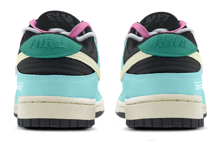 Shop [Kasut Custom] Nike Dunk Low 'Hijau Tiffany-Pink Vibe' CW1590-100(TeamK-蒂芙尼绿S-BOX)