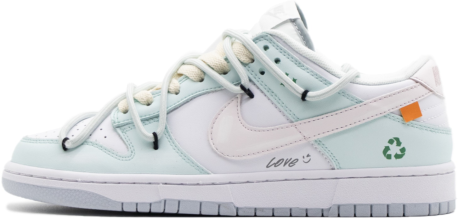 custom-shoes-nike-dunk-low-tiffany-water-green-summer-outdoors