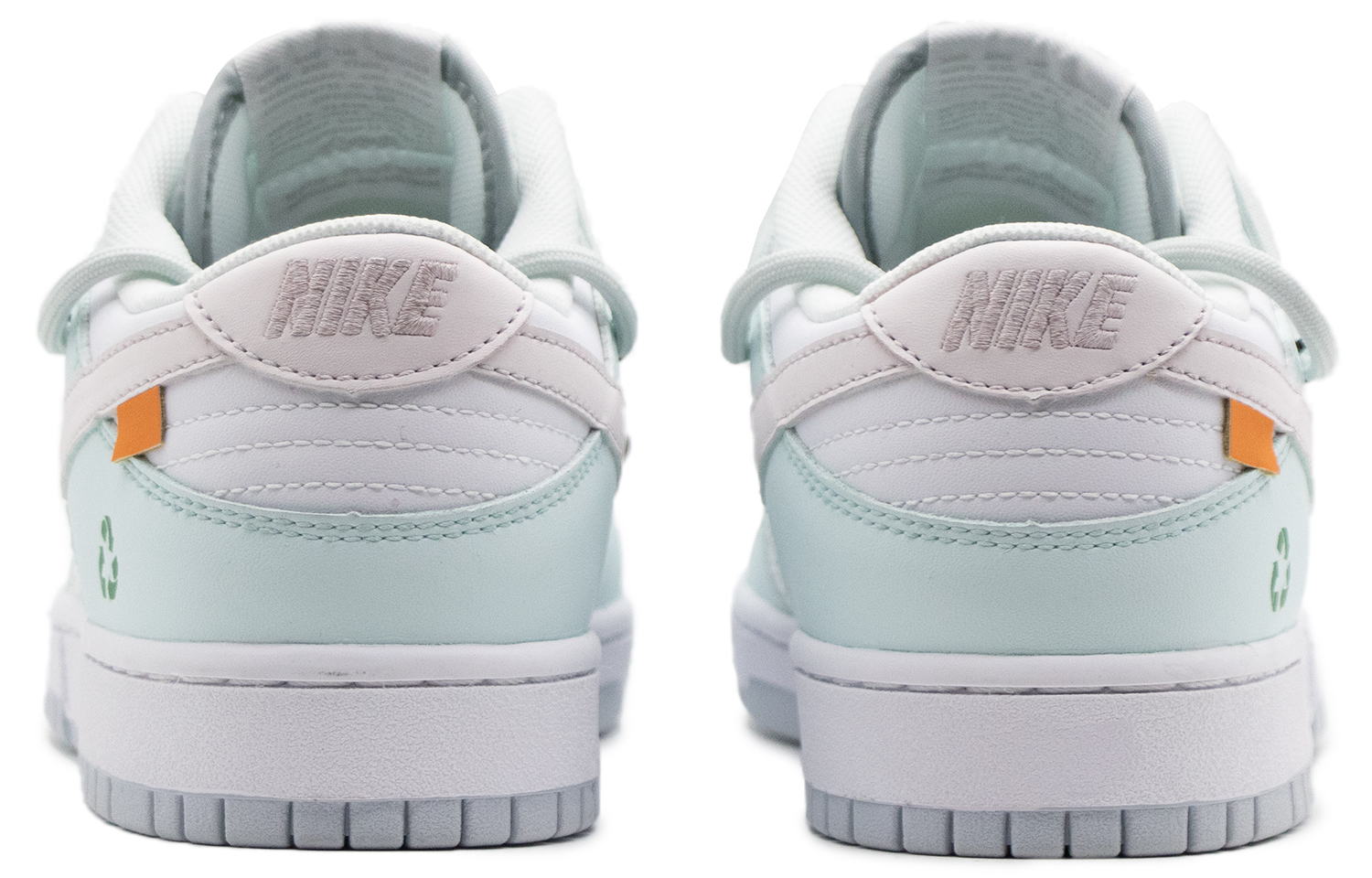 Shop 【定製球鞋】 Nike Dunk Low 嘉陵水綠 戶外 穿搭 清新 簡約風 蒂芙尼 解構 復古做舊 低筒 板鞋 GS 白綠