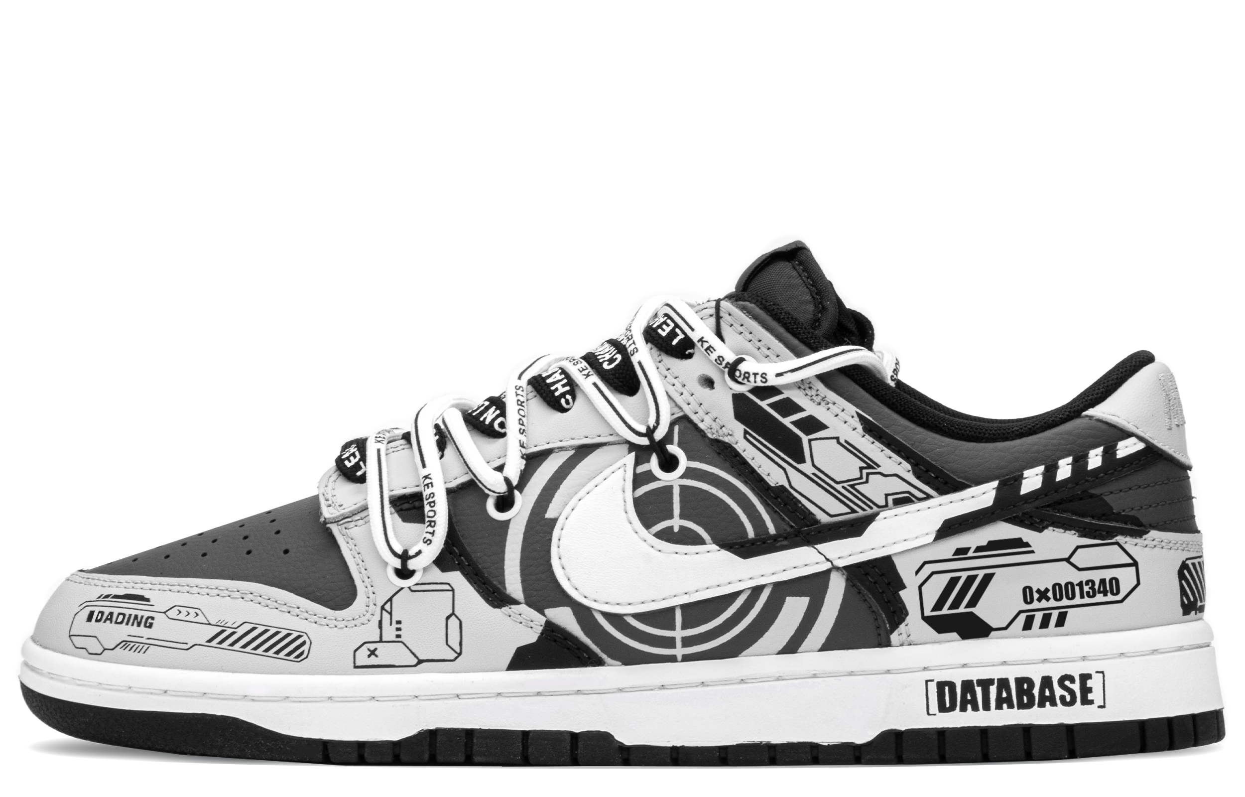 Buy [Kasut Custom] Nike Dunk Low 'Time Machine Hand-Painted' DJ6188-002(TeamA-DK时空机械男S-BOX)