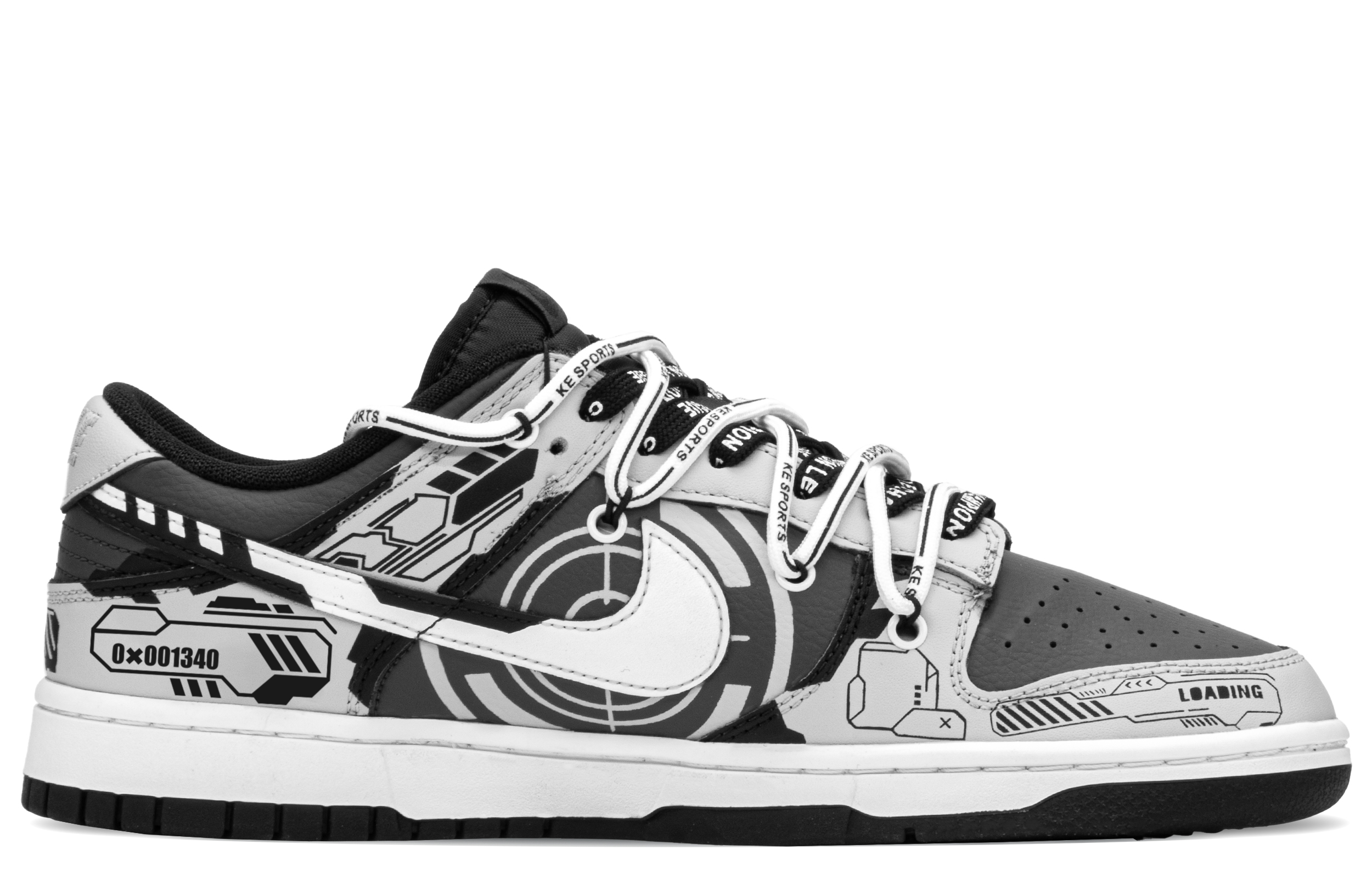 Order [Kasut Custom] Nike Dunk Low 'Time Machine Hand-Painted' DJ6188-002(TeamA-DK时空机械男S-BOX)