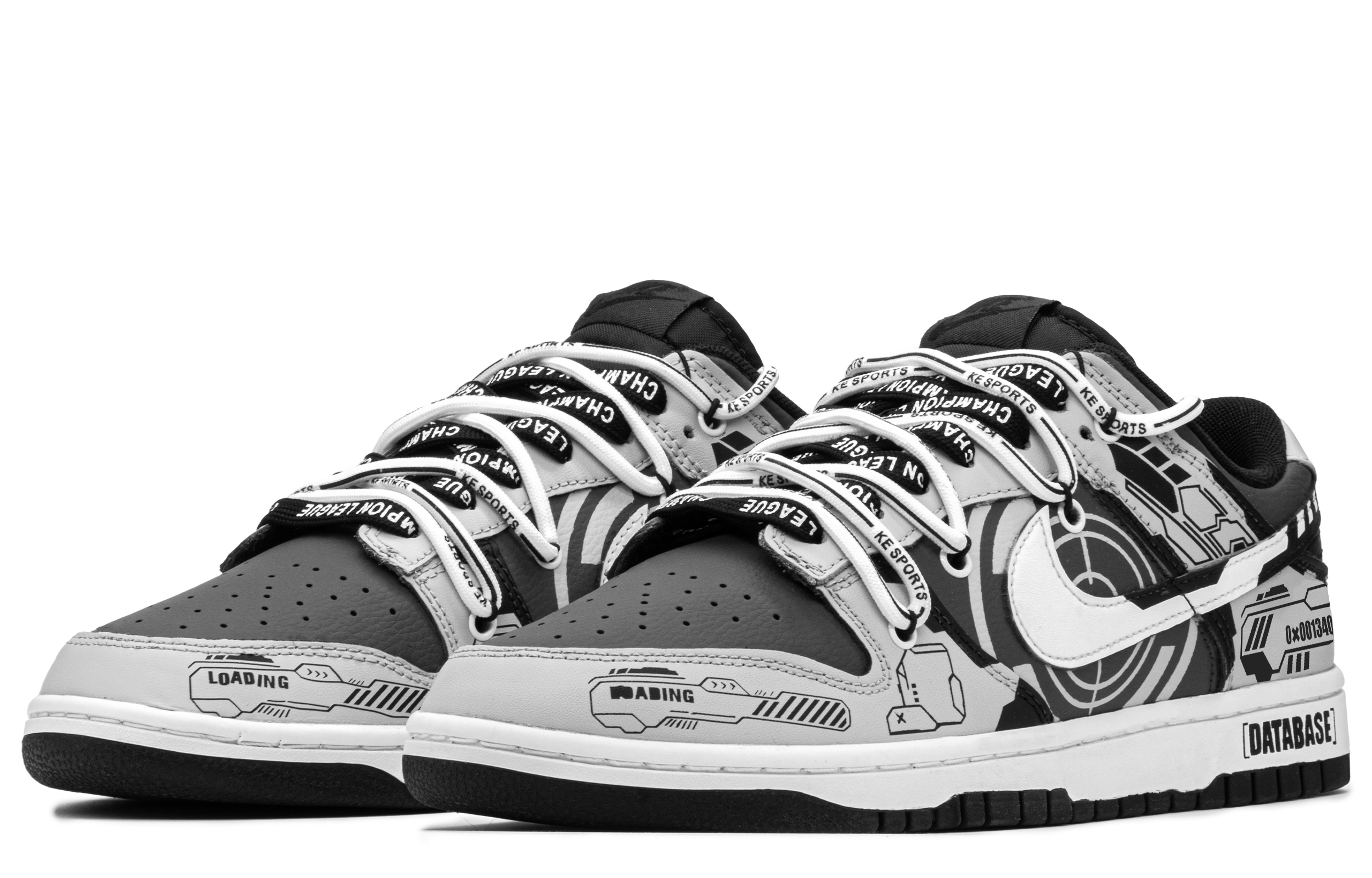 Lookbook [Kasut Custom] Nike Dunk Low 'Time Machine Hand-Painted' DJ6188-002(TeamA-DK时空机械男S-BOX)