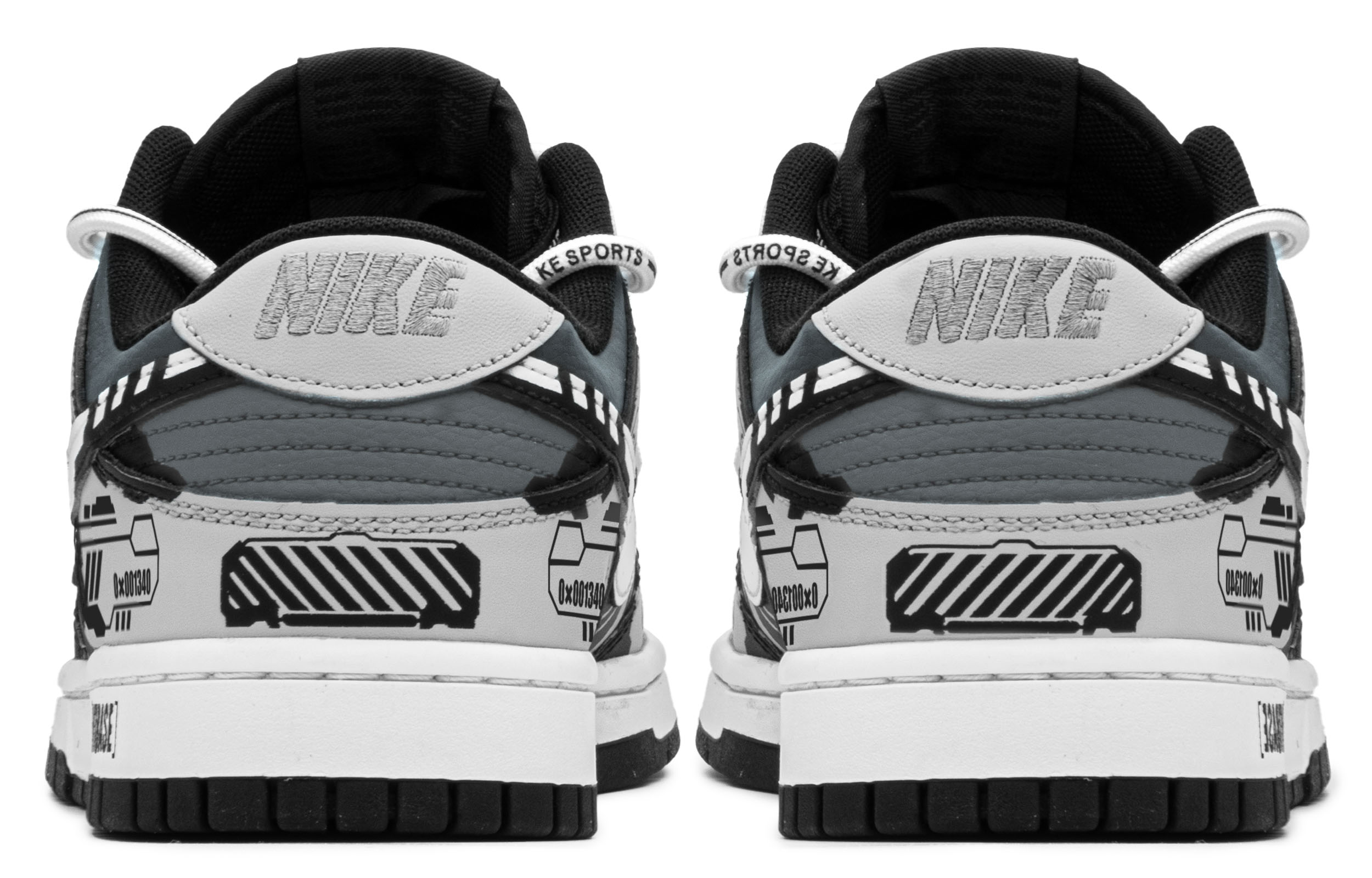 Purchase [Kasut Custom] Nike Dunk Low 'Time Machine Hand-Painted' DJ6188-002(TeamA-DK时空机械男S-BOX)