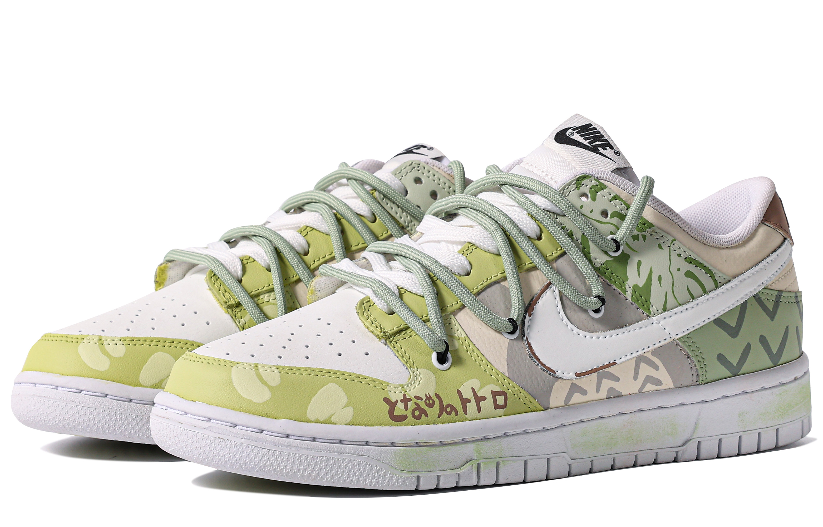Lookbook [Kasut Custom] Nike Dunk Low 'Hutan Hujan Tropika' DH9765-100(TeamM-女款绿茵之星S-BOX)