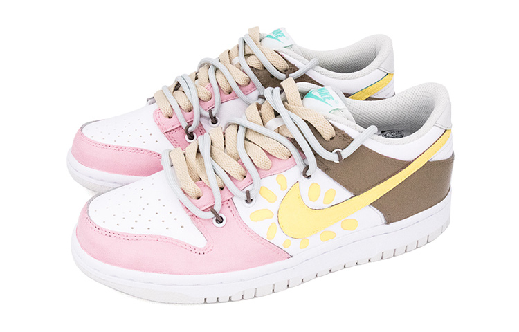Lookbook 【定制球鞋】Nike Dunk Low Tropical Twist 甜蜜夏日 晴天 手繪 塗鴉 低幫 板鞋 GS 白黃粉棕