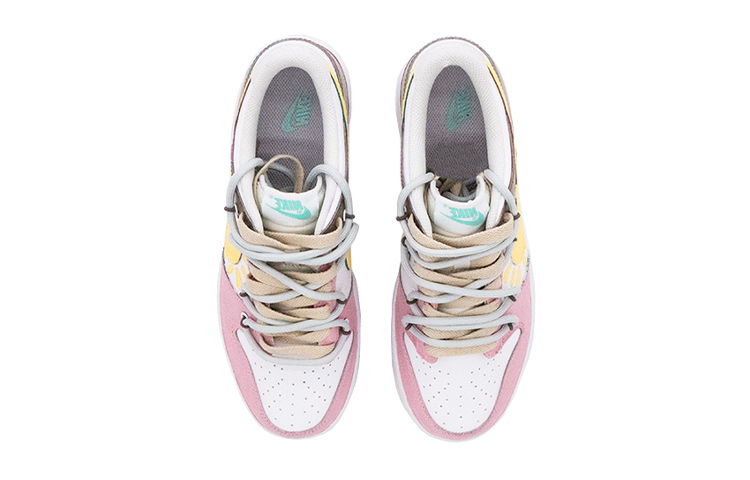 Shop 【定制球鞋】Nike Dunk Low Tropical Twist 甜蜜夏日 晴天 手繪 塗鴉 低幫 板鞋 GS 白黃粉棕