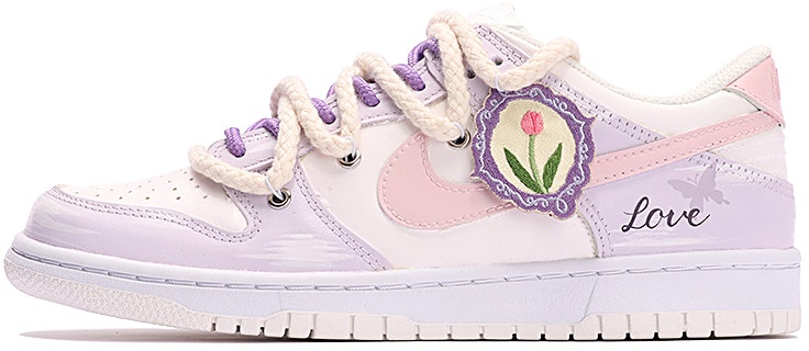 custom-shoes-nike-dunk-low-tulip-purple-white-deconstructed