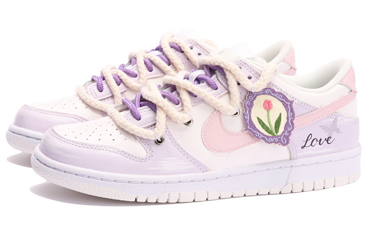 Lookbook [カスタムシューズ] ナイキ ダンク ロー 'チューリップパープル-ホワイト デコンストラクト' DH9765-100(TeamThree-郁金香紫白)