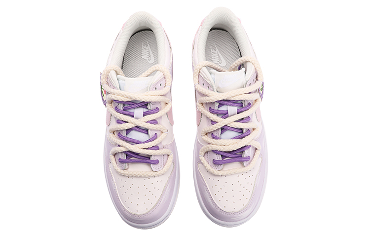 Shop [カスタムシューズ] ナイキ ダンク ロー 'チューリップパープル-ホワイト デコンストラクト' DH9765-100(TeamThree-郁金香紫白)