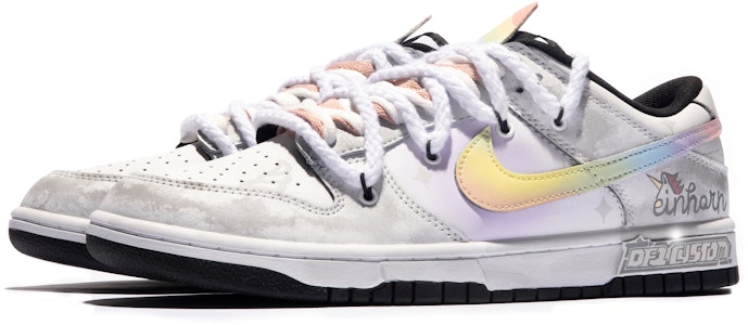 【定制鞋款】Nike Dunk Low '独角兽灰' CW1590-100(TeamM-女款星黎闪翼S-BOX) Lookbook 【定制鞋款】Nike Dunk Low '独角兽灰' CW1590-100(TeamM-女款星黎闪翼S-BOX)