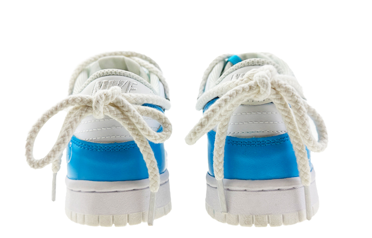 Purchase 【定制球鞋】 Nike Dunk Low 紙飛機 解構鞋帶 線條 愛心 低幫 板鞋 GS 北卡藍