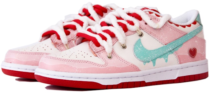 Nike Dunk Low 'University Red Patchwork Heart' Kasut Rekaan Tersuai DD1391-600(TeamJ-粉色男款) Lookbook Nike Dunk Low 'University Red Patchwork Heart' Kasut Rekaan Tersuai DD1391-600(TeamJ-粉色男款)