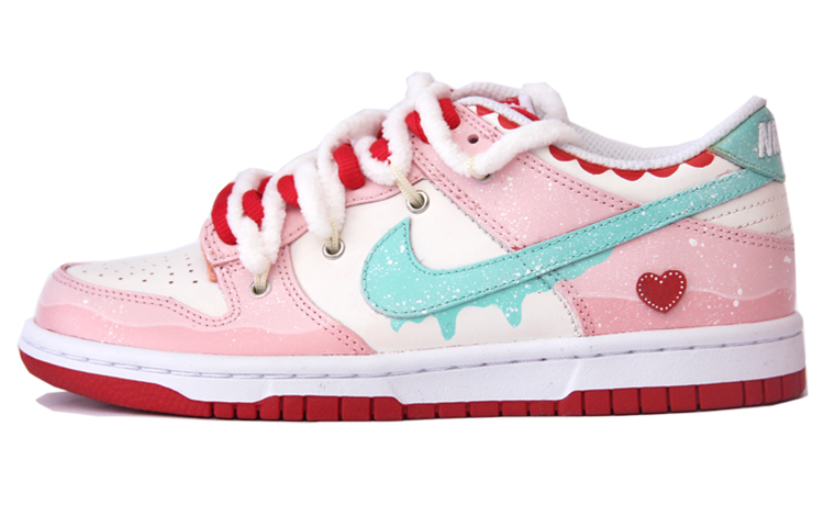 Buy [Kasut Custom] Nike Dunk Low 'University Red Splatter' CW1590-600(TeamJ-情人节限定主题粉色女款)