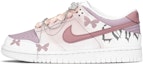 Buy 【定制球鞋】Nike Dunk Low 情人節禮盒 解構 蝴蝶 絲綢 低幫 板鞋 GS 粉白