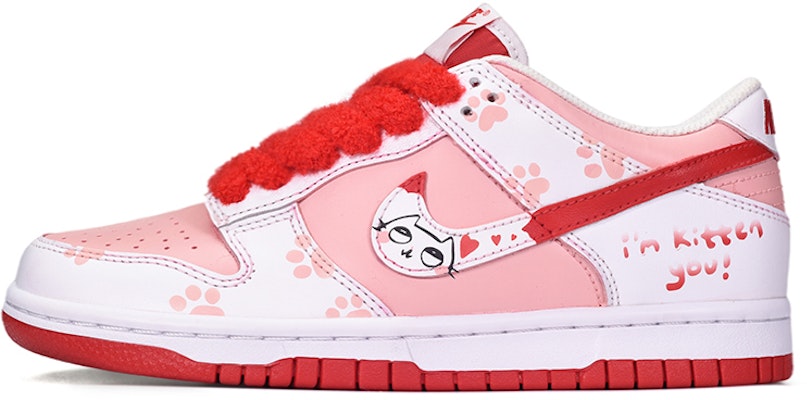 나이키 덩크 로우 '발렌타인 고양이 발' (커스텀) DD1391-600(TeamE-男款猫爪白粉红) Order 나이키 덩크 로우 '발렌타인 고양이 발' (커스텀) DD1391-600(TeamE-男款猫爪白粉红)