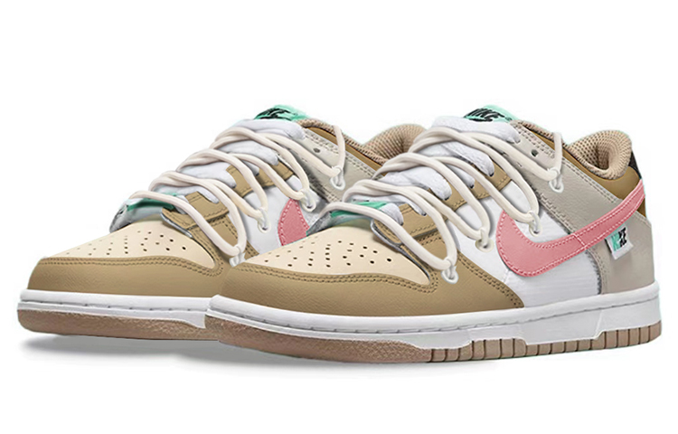 Lookbook [Kasut Custom] Nike Dunk Low 'Hari Valentine Cengkih Mocha' DX6063-131(TeamY-女款复古甜心粉棕)