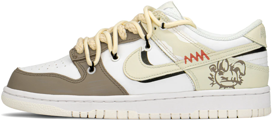 【定製球鞋】 Nike Dunk Low FZBB 情人節禮盒 奶油兔 解構 高街復古 低筒 板鞋 GS 米白棕 Buy 【定製球鞋】 Nike Dunk Low FZBB 情人節禮盒 奶油兔 解構 高街復古 低筒 板鞋 GS 米白棕