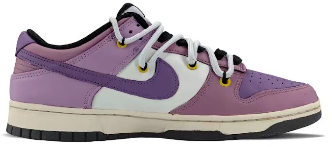 【定制球鞋】Nike Dunk Low 情人節 解構鞋帶 氧化做舊 水仙花 低幫 板鞋 GS 紫色 Order 【定制球鞋】Nike Dunk Low 情人節 解構鞋帶 氧化做舊 水仙花 低幫 板鞋 GS 紫色