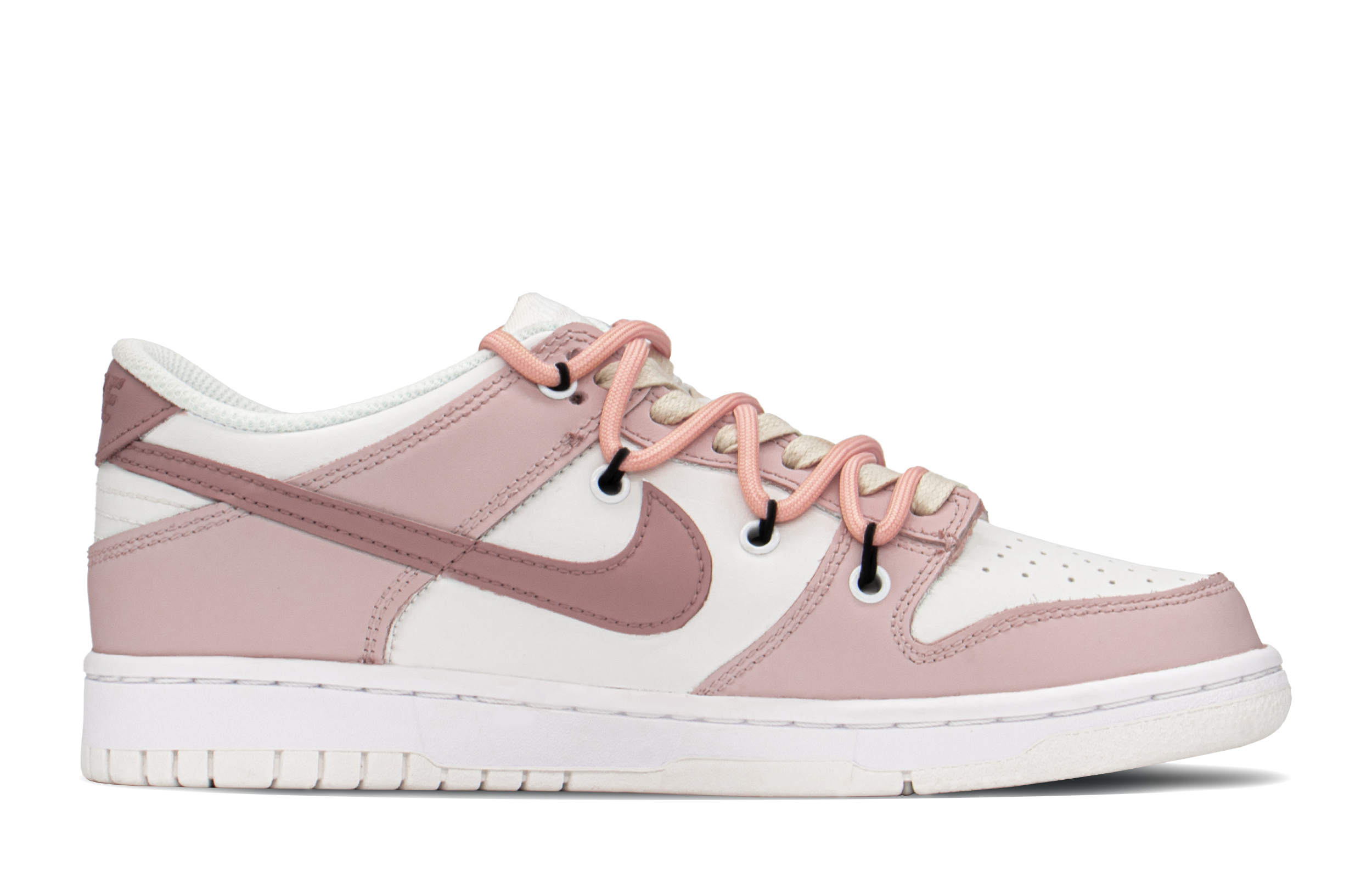 Order 【訂製球鞋】 Nike Dunk Low 情人節 解構 玫瑰粉 低幫 板鞋 GS 粉白