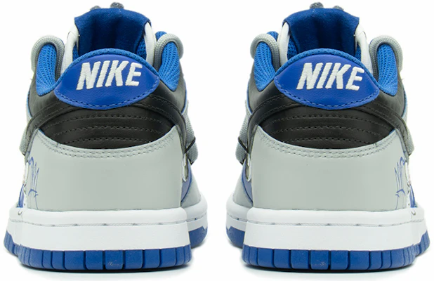 【定製球鞋】Nike Dunk Low 情人節禮盒 解構 克萊因藍 塗鴉 清新小雛菊 低幫 板鞋 GS 白灰藍 Purchase 【定製球鞋】Nike Dunk Low 情人節禮盒 解構 克萊因藍 塗鴉 清新小雛菊 低幫 板鞋 GS 白灰藍