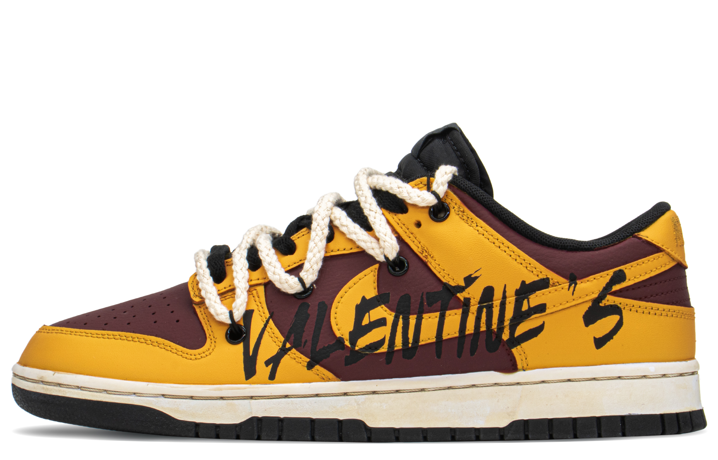 Buy [Zapatillas Personalizadas] Nike Dunk Low 'Graffiti de San Valentín' DJ6188-002(TeamA-DK红褐金男S-BOX)