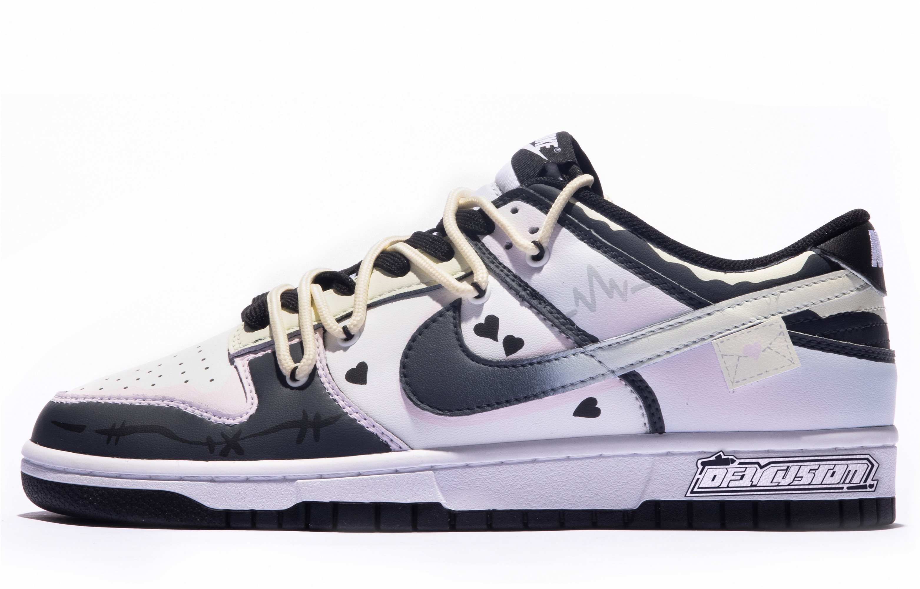 Buy [Sepatu Kustom] Nike Dunk Low 'Valentine's Day Heart Graffiti' DD1391-100(TeamM-男款心动日记S-BOX)