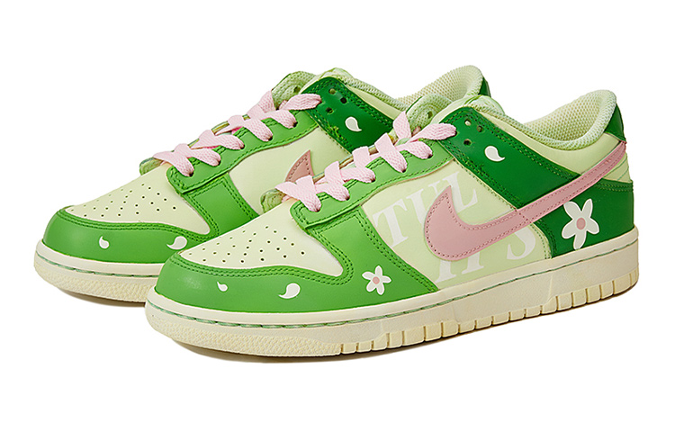 Lookbook [Kasut Tersuai] Nike Dunk Low 'Valentine's Day HyunA Bunga' DH9765-100(Team15-女款泫雅风花粉绿)