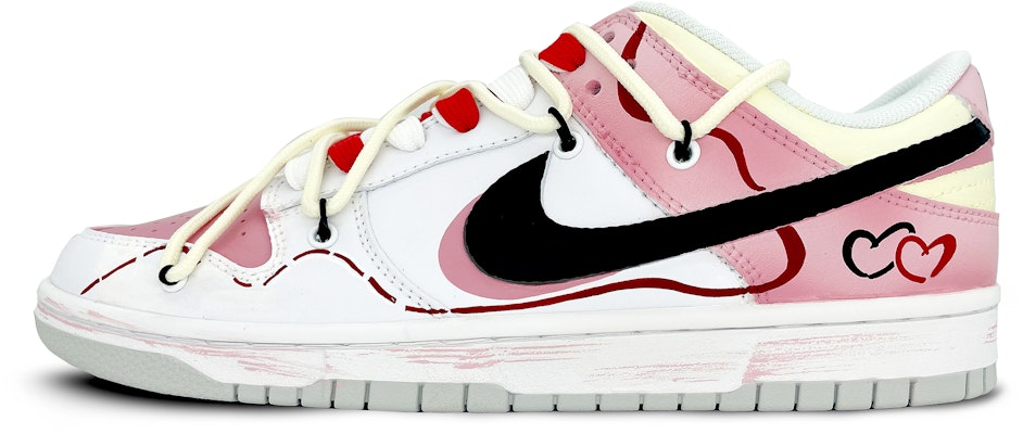 【定製球鞋】Nike Dunk Low 情人結 七夕 復古解構 嘻哈 辣妹風 甜酷 潮流塗鴉 簡約 防滑耐磨 低筒 滑板鞋 GS 粉白 Buy 【定製球鞋】Nike Dunk Low 情人結 七夕 復古解構 嘻哈 辣妹風 甜酷 潮流塗鴉 簡約 防滑耐磨 低筒 滑板鞋 GS 粉白