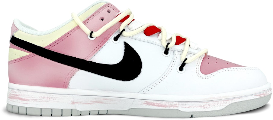 【定製球鞋】Nike Dunk Low 情人結 七夕 復古解構 嘻哈 辣妹風 甜酷 潮流塗鴉 簡約 防滑耐磨 低筒 滑板鞋 GS 粉白 Order 【定製球鞋】Nike Dunk Low 情人結 七夕 復古解構 嘻哈 辣妹風 甜酷 潮流塗鴉 簡約 防滑耐磨 低筒 滑板鞋 GS 粉白