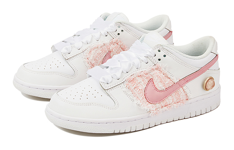 Lookbook [Sepatu Custom] Nike Dunk Low 'Valentine's Day Pink' Hari Kasih Sayang DH9765-100(Team15-女款学院小优雅香风白粉)