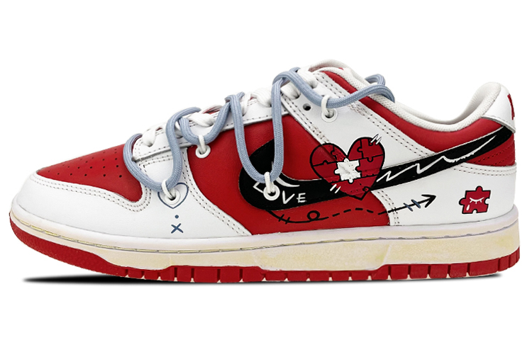 [Custom Shoes] Nike Dunk Low 'Valentine's Day Puzzle Graffiti'