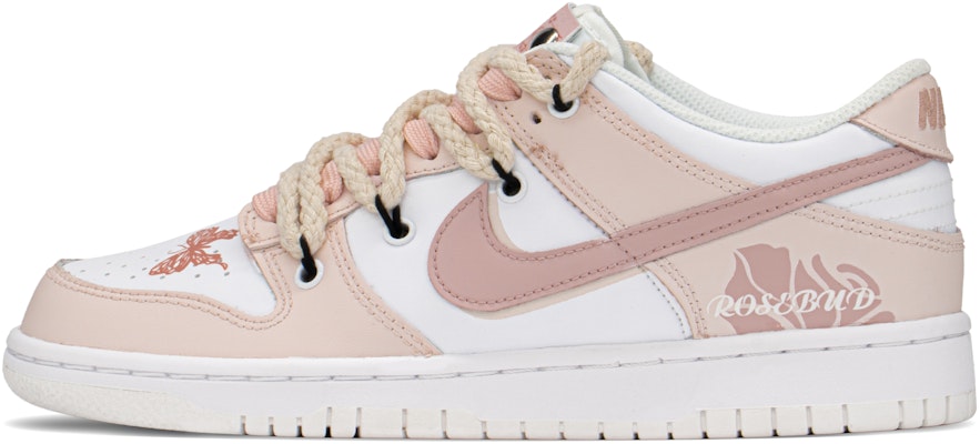 【訂製球鞋】Nike Dunk Low 情人節 解構 玫瑰少女 低幫 板鞋 GS 粉白 Buy 【訂製球鞋】Nike Dunk Low 情人節 解構 玫瑰少女 低幫 板鞋 GS 粉白