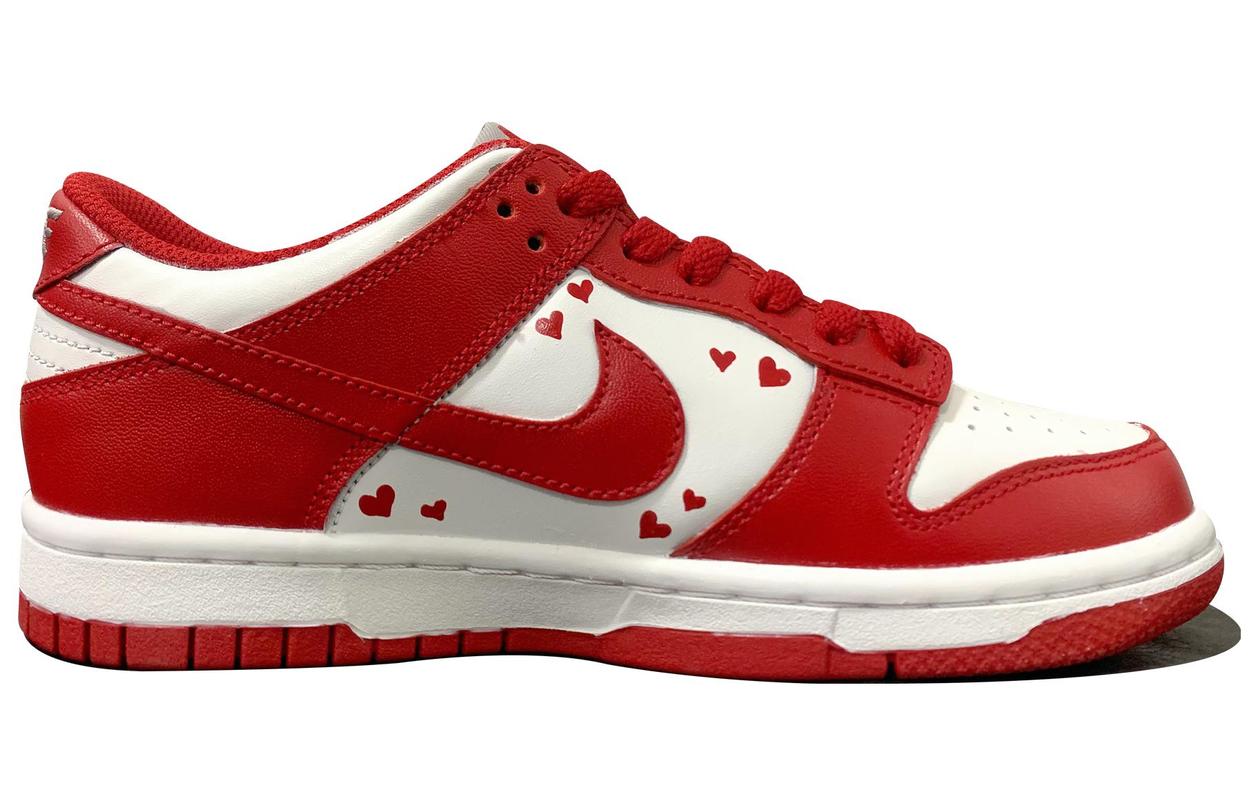 Lookbook 【訂製球鞋】Nike Dunk Low 情人節 甜心小熊 特殊鞋盒 低幫 板鞋 男款 紅白