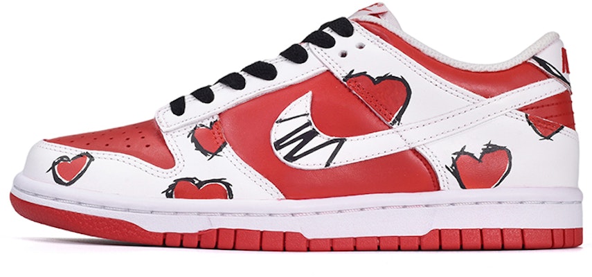 Nike Dunk Low San Valentín Rojas con Corazones CW1590-600(TeamE-女款手绘爱心黑白红) Buy Nike Dunk Low San Valentín Rojas con Corazones CW1590-600(TeamE-女款手绘爱心黑白红)