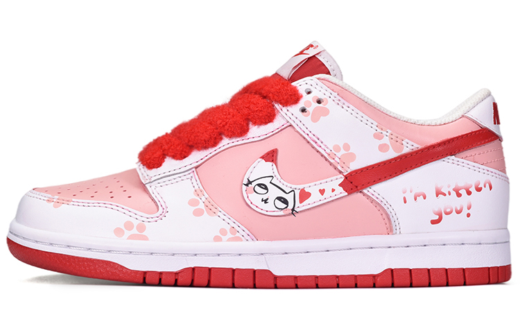 Order 나이키 덩크 로우 '발렌타인 레드캣' (Nike Dunk Low 'Valentine Red Cat') CW1590-600(TeamE-女款猫爪白粉红)