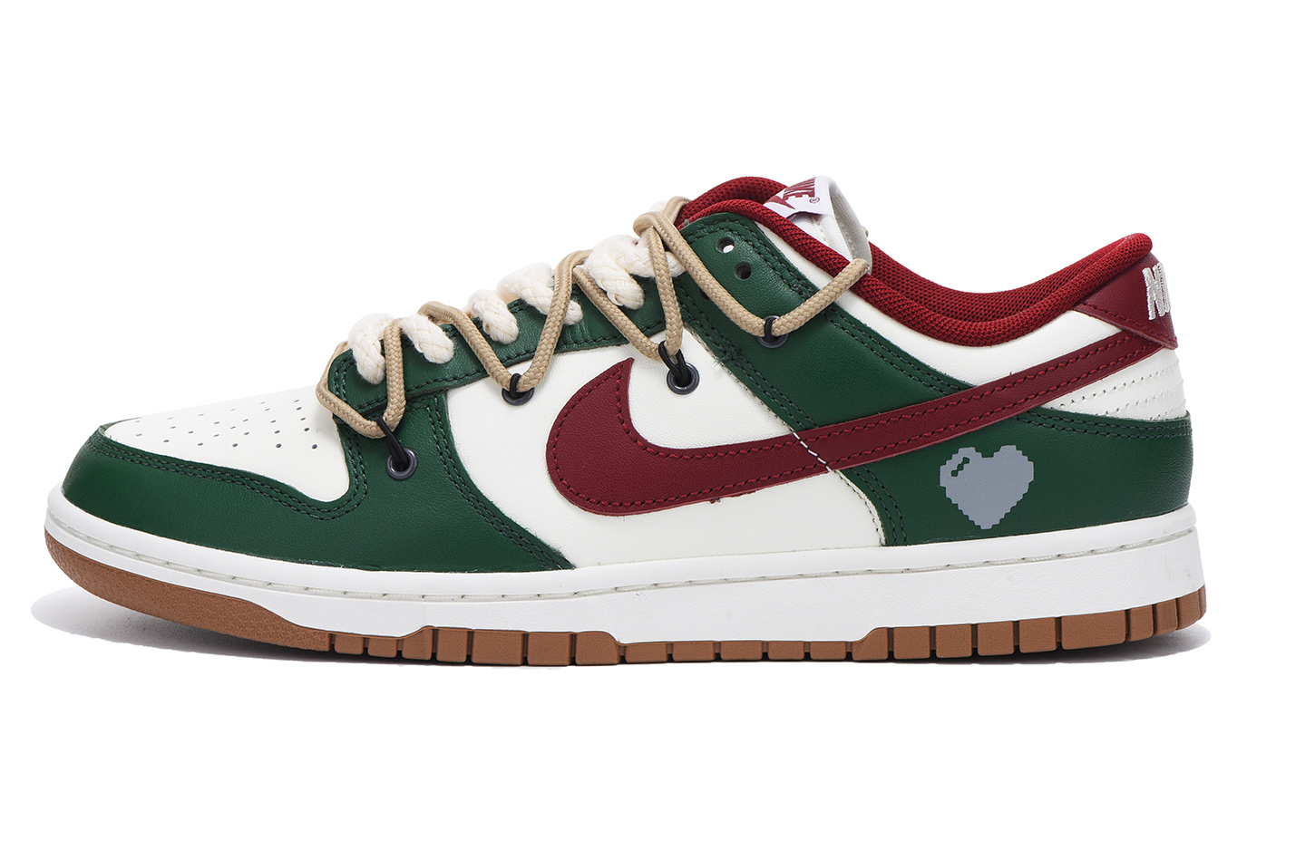 [Custom Shoes] Nike Dunk Low 'Valentine's Day Vibe White Green Red'