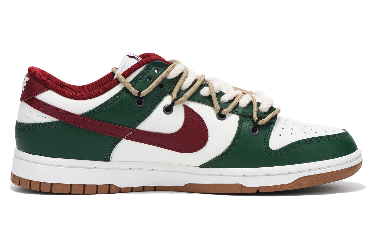 Order 【定製球鞋】 Nike Dunk Low 情人節限定 vibe風 解構 高街 低幫 板鞋 男款 白綠紅