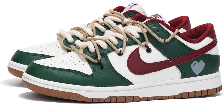 【定製球鞋】 Nike Dunk Low 情人節限定 vibe風 解構 高街 低幫 板鞋 男款 白綠紅 Lookbook 【定製球鞋】 Nike Dunk Low 情人節限定 vibe風 解構 高街 低幫 板鞋 男款 白綠紅