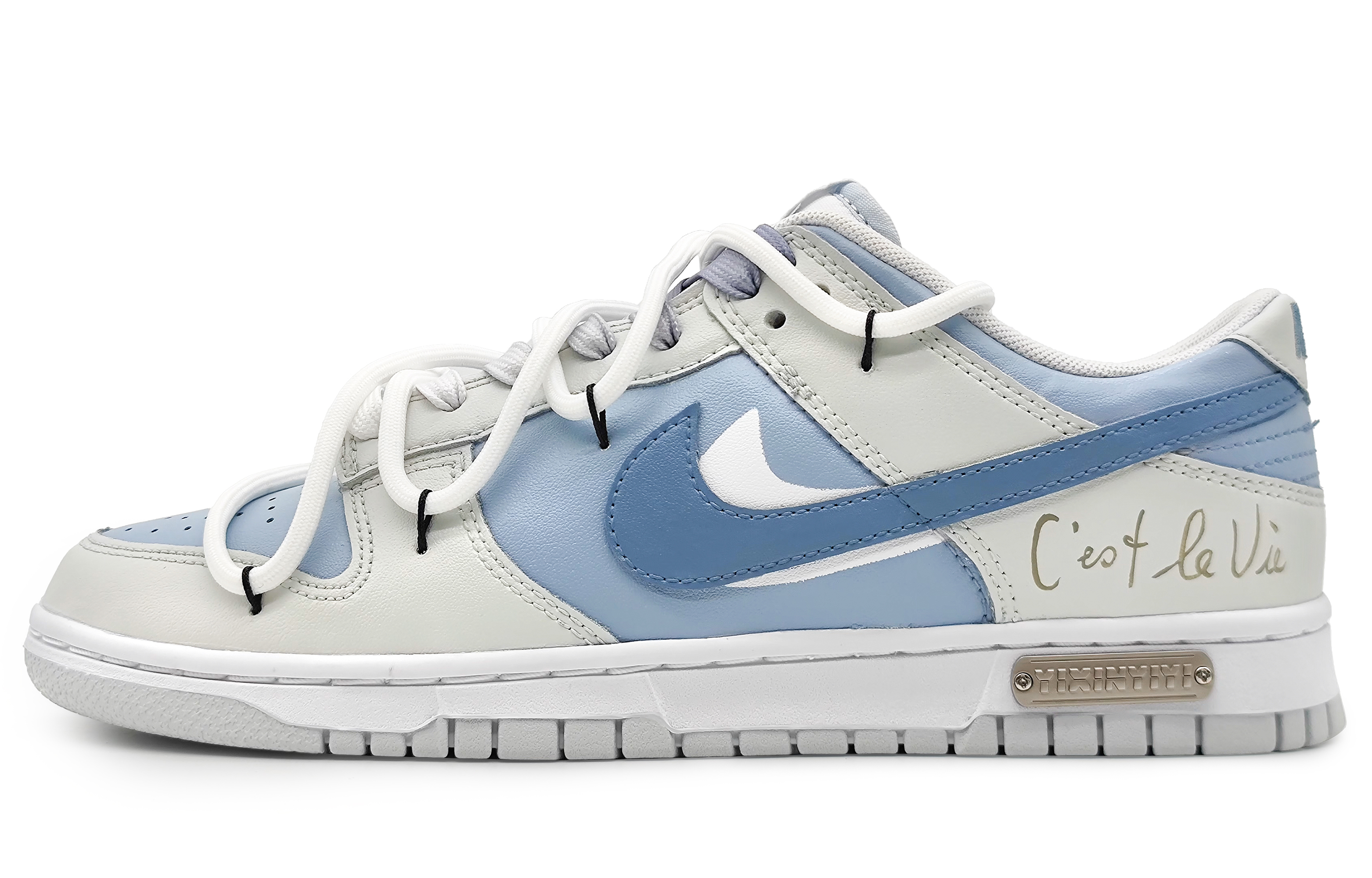 Buy [客製化鞋款] 耐克 Dunk Low '香草藍莓 - 藍灰' DV0831-101(Team16-男款蓝莓啵啵解构)