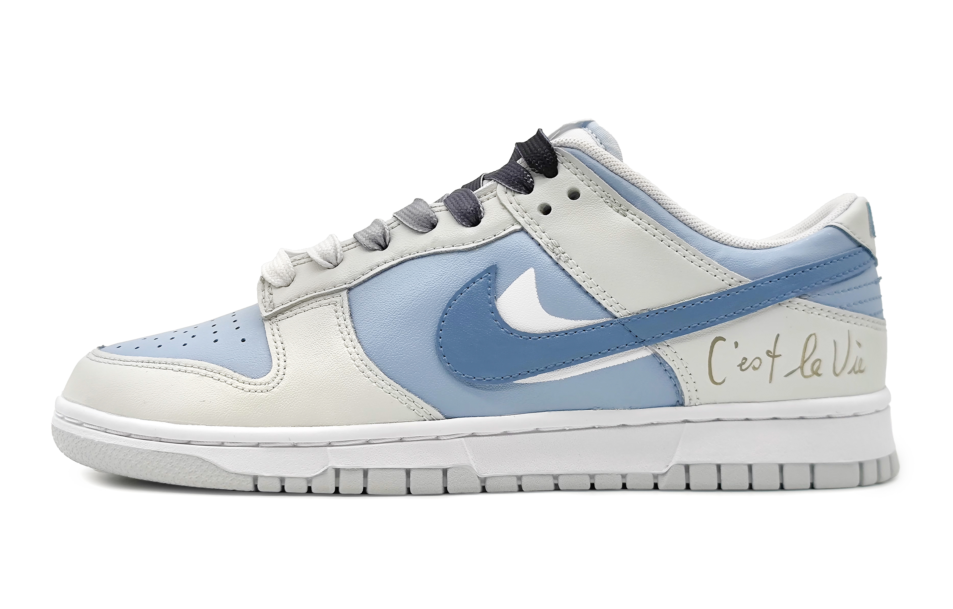 Buy 【定製球鞋】Nike Dunk Low 朦朧香草 藍莓泡泡 簡約小清新 雙勾 防滑減震 低筒 板鞋 GS 藍灰