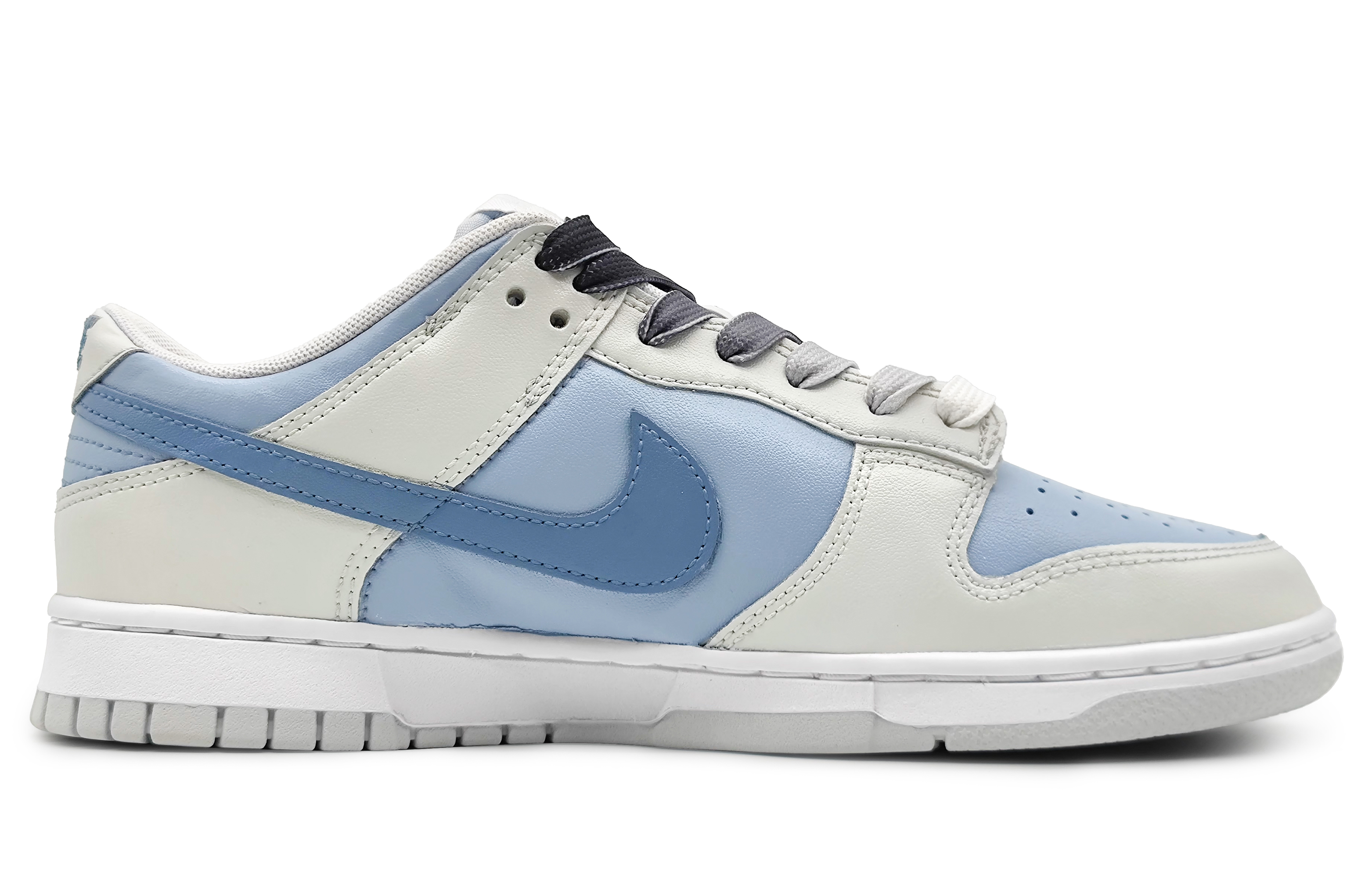 Order 【客製化球鞋】 Nike Dunk Low 朦朧香草 藍莓泡泡 簡約小清新 雙鉤 低筒 滑板鞋 男款 藍灰